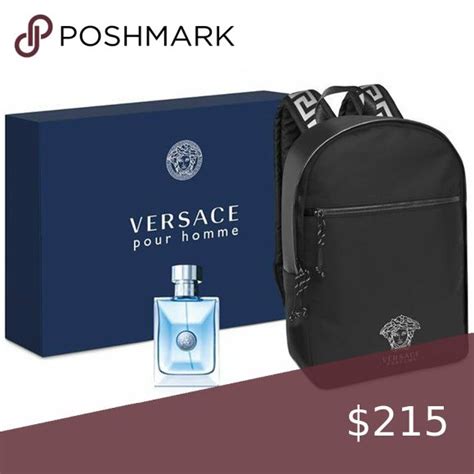 complementary versace summer backpack|Versace Pour Homme Summer Backpack Set .